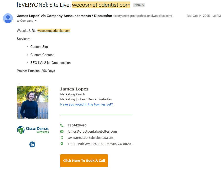 Site Live Launch Status